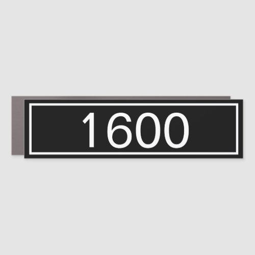Simple Black and White House Number Mailbox Decal