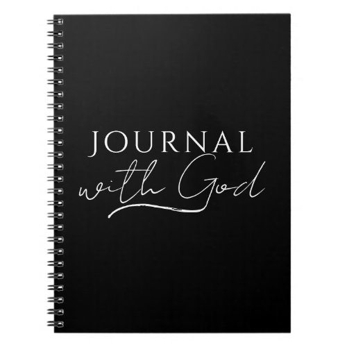 Simple Black and White Journal With God 