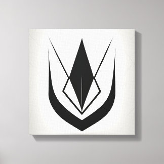 Simple black and white line art, stylized canvas print