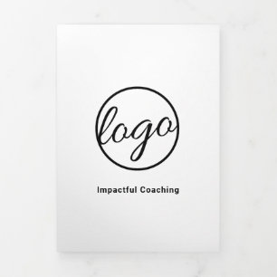 Simple Black and White Logo Business Brochure