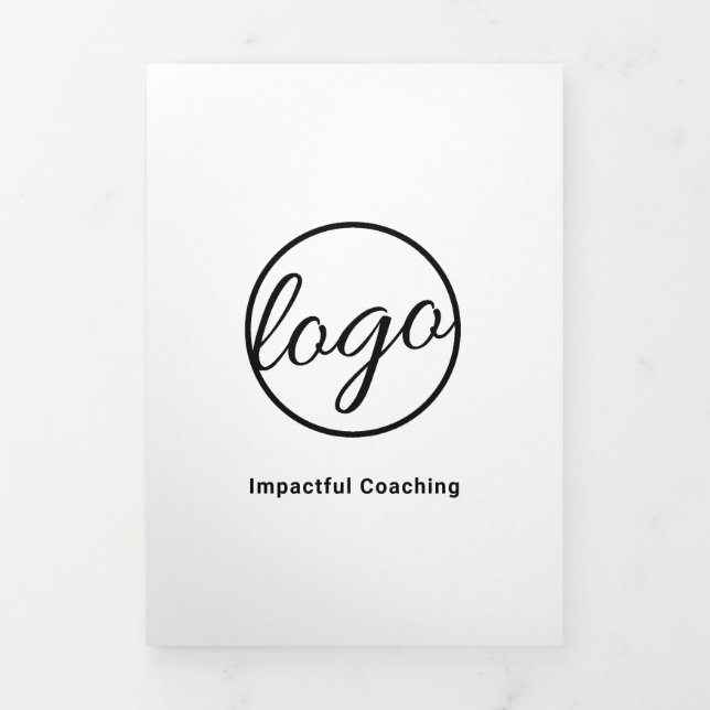 Simple Black and White Logo Business Brochure (Cover)