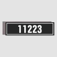Simple Black and White Mailbox Decal House Number