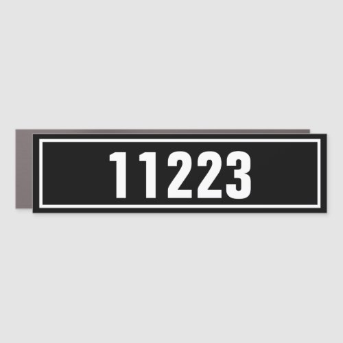 Simple Black and White Mailbox Decal House Number