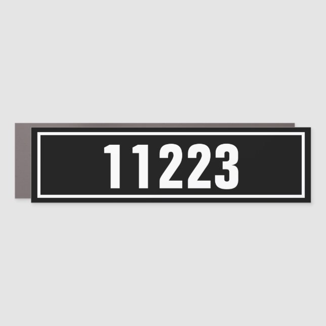 Simple Black and White Mailbox Decal House Number (Front)