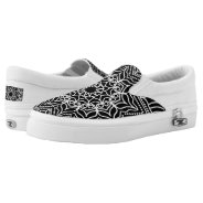Simple Black And White, Mandala Pattern Slip-on Sneakers at Zazzle