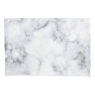 Simple Black and White Marble Design Pillow Case