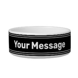 Simple Black and White Message Text Template Pet Bowl