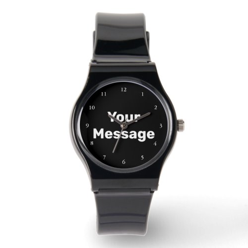 Simple Black and White Message Text Template Watch