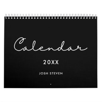 Simple Black and white minimalist 2027 Calendar