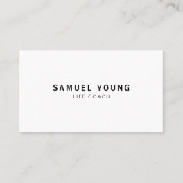 Simple Black and White Minimalist Business Card