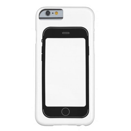 Simple Black and White Mobile Phone Template Barely There iPhone 6 Case