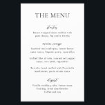 Simple Black and White Modern Budget Wedding Menu Flyer<br><div class="desc">Modern wedding menu flyer featuring a simple yet elegant design.</div>