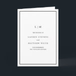Simple Black and White Monogram Elegant Wedding Program<br><div class="desc">Simple folded wedding program featuring a modern yet elegant design. The cover has your two initial monogram along with your wedding details. The inside has your wedding party on the left side and your order of ceremony on the right side. The backside has your personal thank you message. All design...</div>
