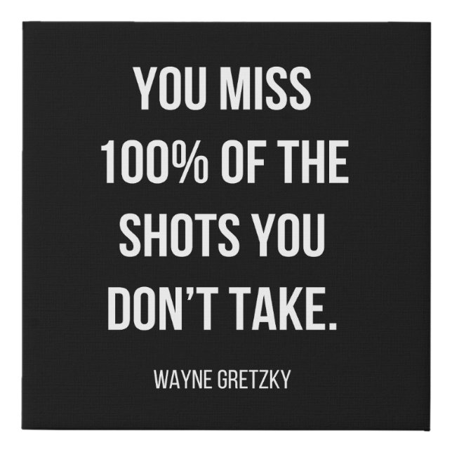 simple black and white motivational canvas art (Front)