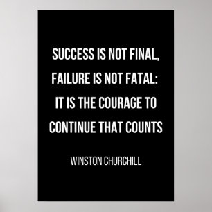 simple black and white motivational poster