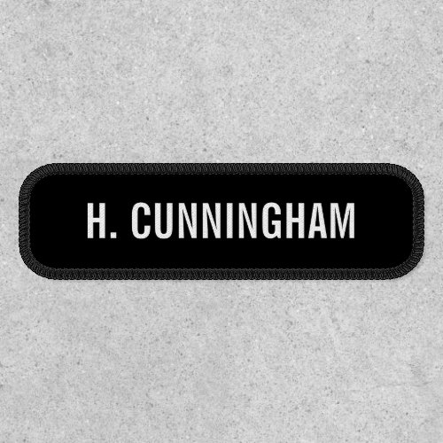 Simple Black and White Name Patch