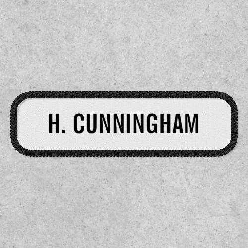 Simple Black and White Name Patch