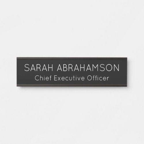 Simple Black and White Name Plate _ Door Sign