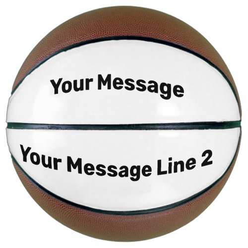 Simple Black and White Name Your Text Template Basketball