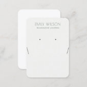 Simple Black and White Necklace Earring Display Business Card (Front/Back)