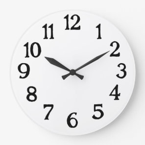 Simple Black and White Normal Clock