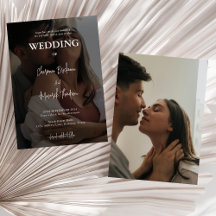 Simple Black and White Overlay Photo Wedding