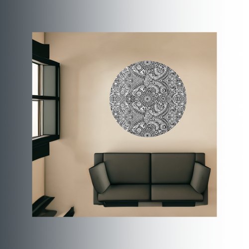 Simple Black and White pattern Round  Rug