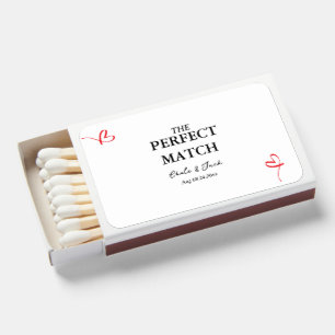 Simple Black and White Perfect Match Wedding Favor