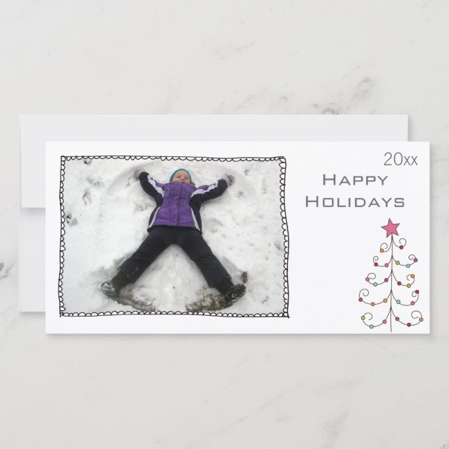 simple black and white photo card (Front)