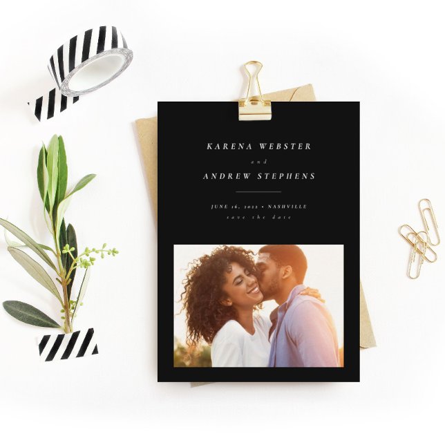 Simple  black and white photo save the date (Creator Uploaded)