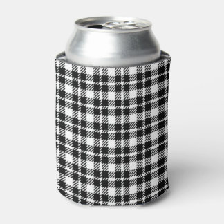 Simple black and white plaid gingham pattern can cooler