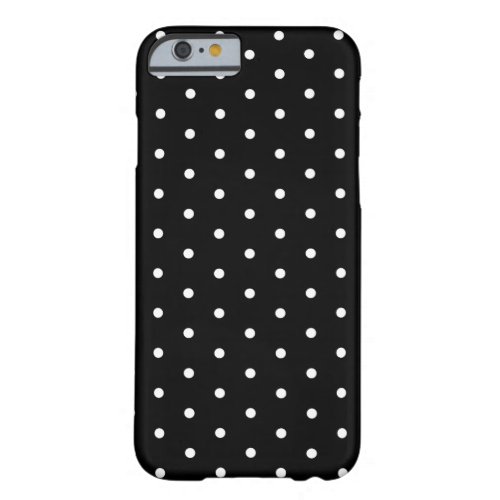 Simple Black and White Polka Dot Basic Pattern Barely There iPhone 6 Case