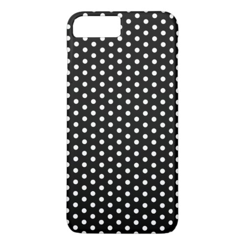 Simple Black and White Polka Dot Basic Pattern iPhone 8 Plus7 Plus Case