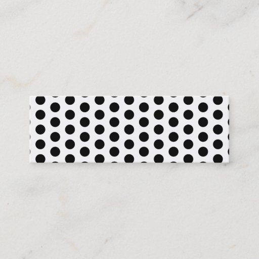 Customizable Simple Black and White Polka Dot Basic Pattern Business Card Template
