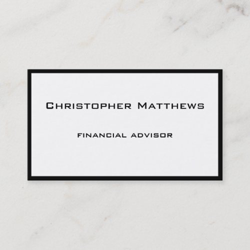 Simple Black and White Professional Business Card