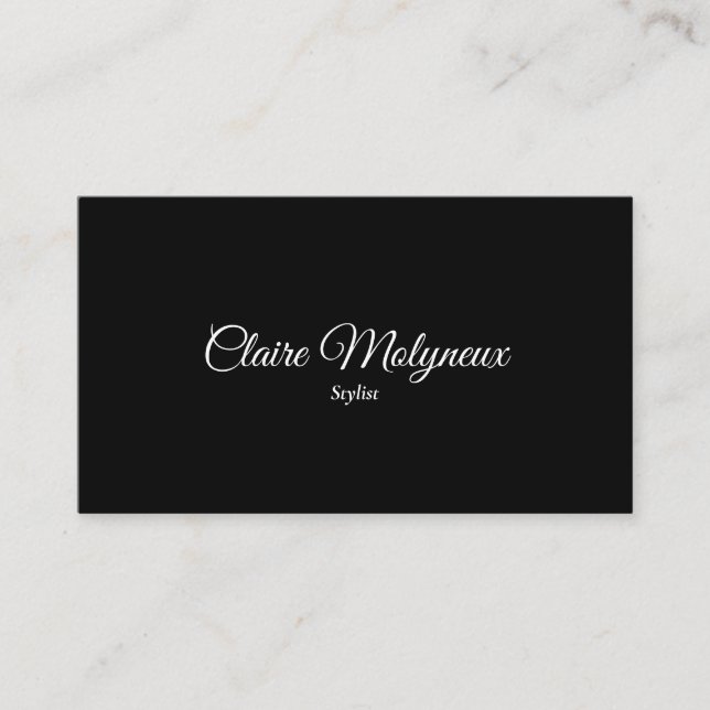Simple Black and White Professional Business Card (Front)
