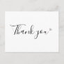 Simple Black and White Script Business Thank You Postcard