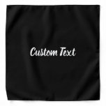 Simple Black and White Script Text Template Bandana