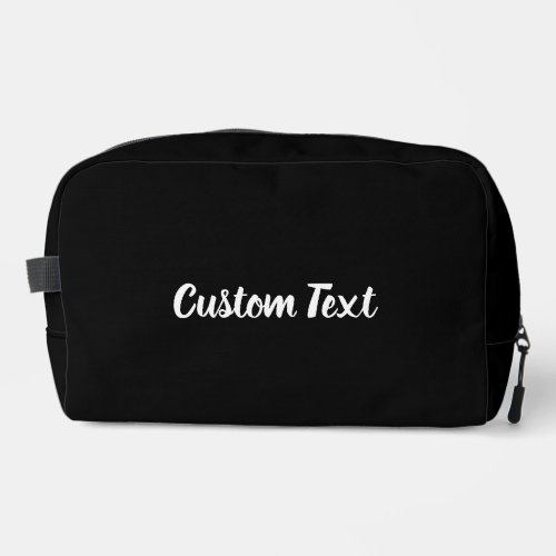 Simple Black and White Script Text Template Dopp Kit
