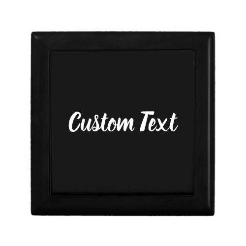 Simple Black and White Script Text Template  Gift Box