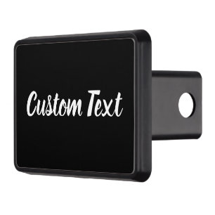 Simple Black and White Script Text Template Hitch Cover