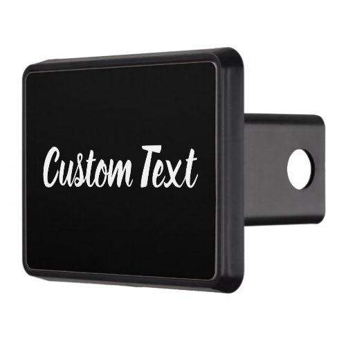 Simple Black and White Script Text Template Hitch Cover