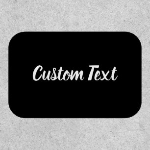 Simple Black and White Script Text Template Patch