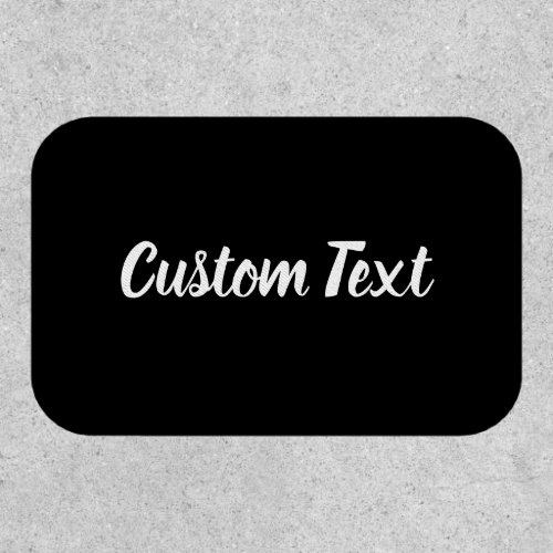 Simple Black and White Script Text Template Patch