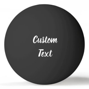 Simple Black and White Script Text Template Ping Pong Ball