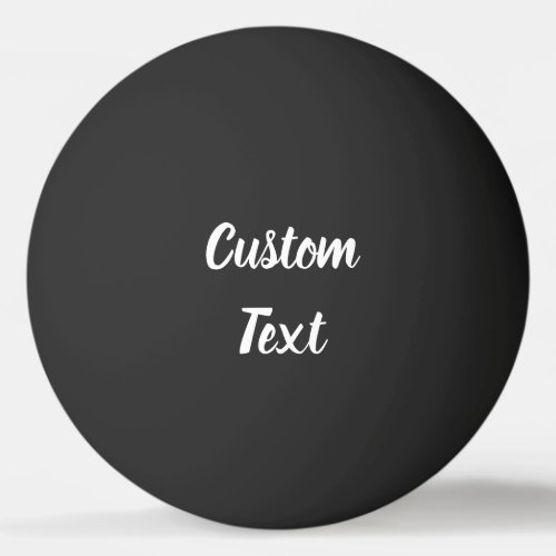 Simple Black and White Script Text Template Ping Pong Ball