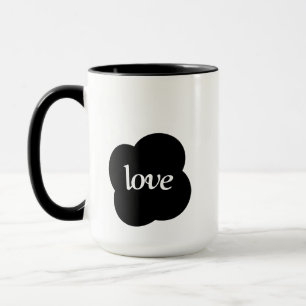 Simple black and white scripture Two-Tone mug