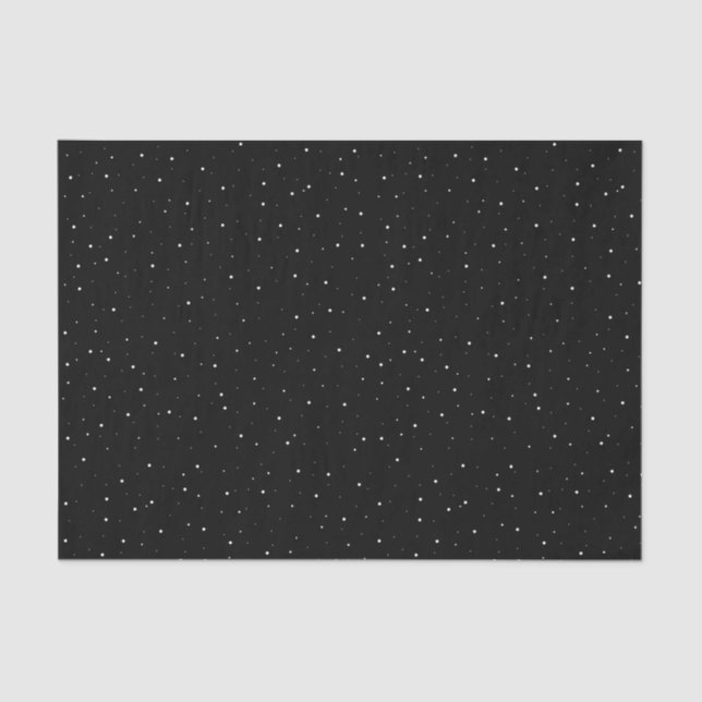 Simple Black and White Snowflakes Pattern Tissue Paper (Front)