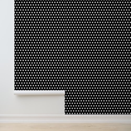 Simple Black and White Squares Pattern Wallpaper