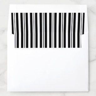 Simple Black and White Striped Vertical Stripes Envelope Liner